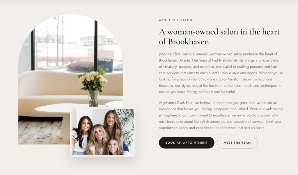 Johanna Clark Hair Salon | WordPress Design, Development & SEO