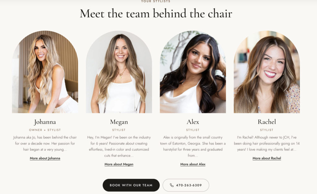 Johanna Clark Hair Salon | WordPress Design, Development & SEO