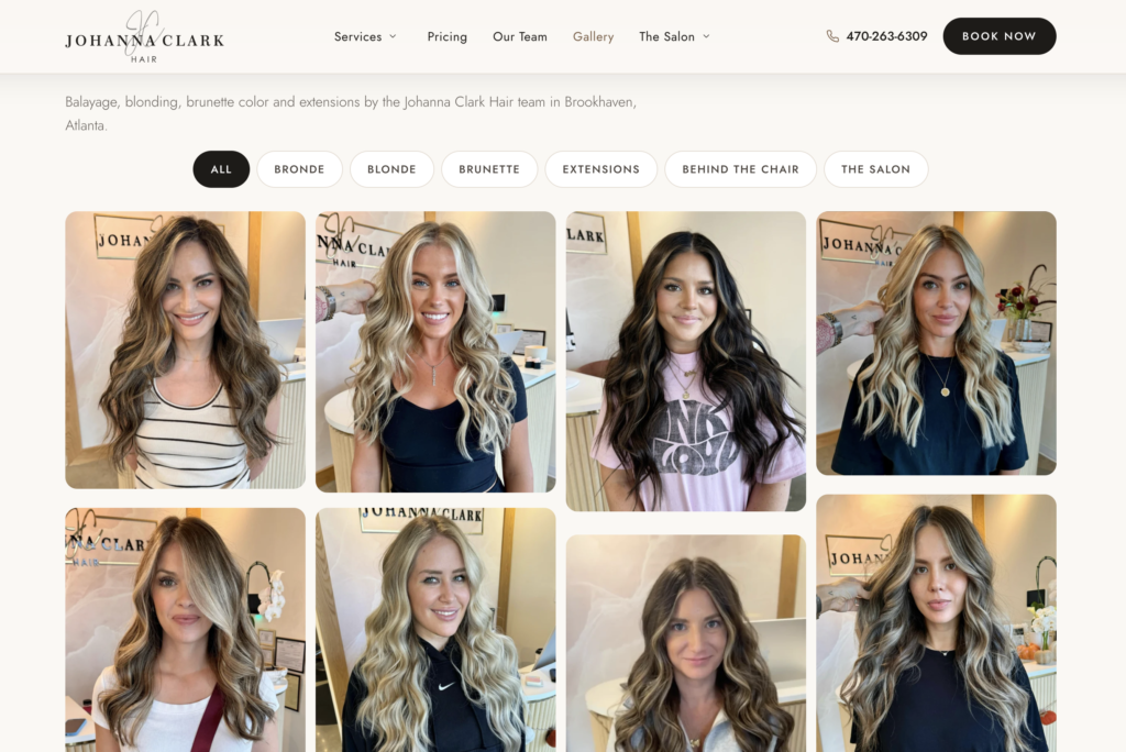 Johanna Clark Hair Salon | WordPress Design, Development & SEO