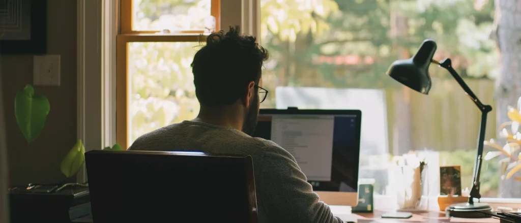Freelancer hard at work at his desk | Chris Hurst | Designer and Web Developer