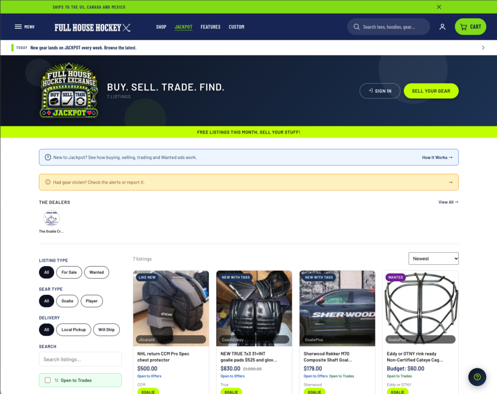 Full House Hockey | WordPress Development