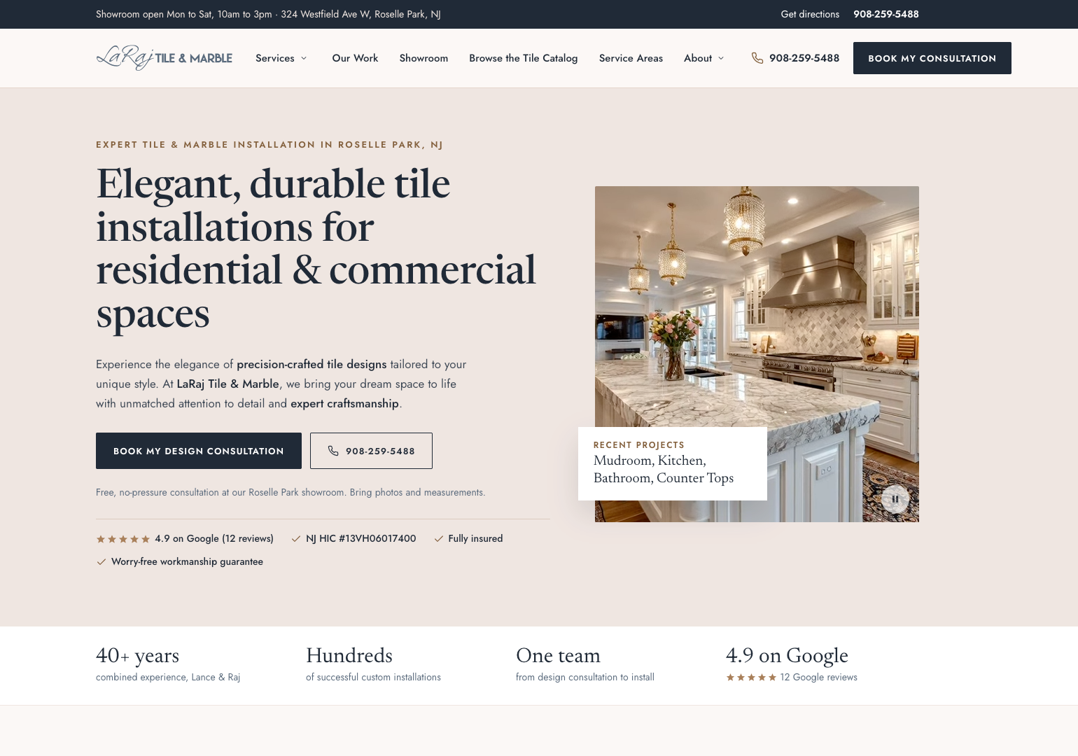 LaRaj Tile & Marble WordPress Website Design