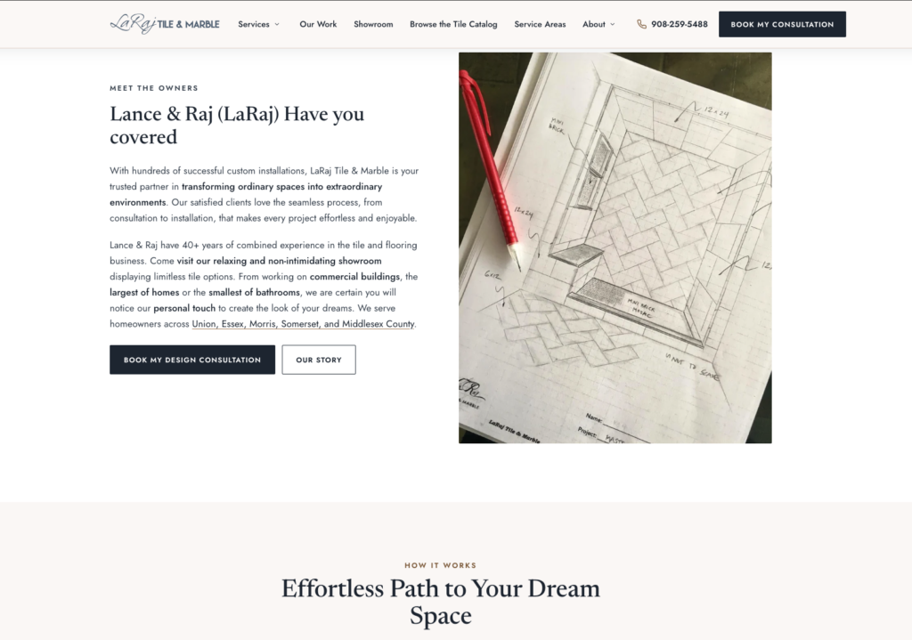 LaRaj Tile & Marble WordPress Website Design
